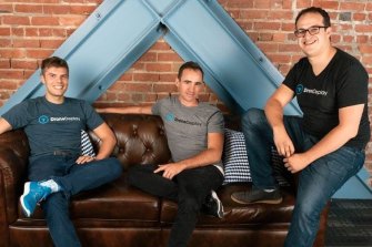 Founders of DroneDeploy: Jono Millin, Nick Pilkington, and Mike Winn.