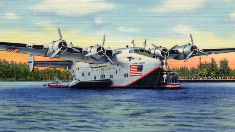 Pan Am's Pacific Clipper, Boeing 314, 'flying boat': The world's first  around-the-world commercial flight