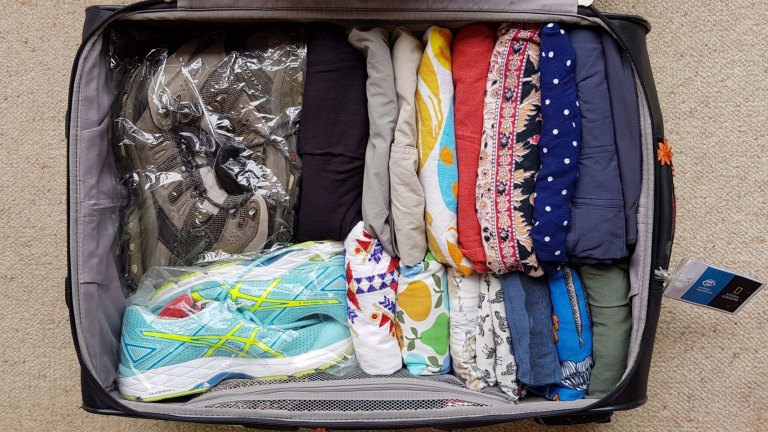 Konmari store luggage packing