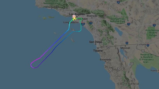 Hawaiian Airlines flight from Los Angeles to Maui flies in circles