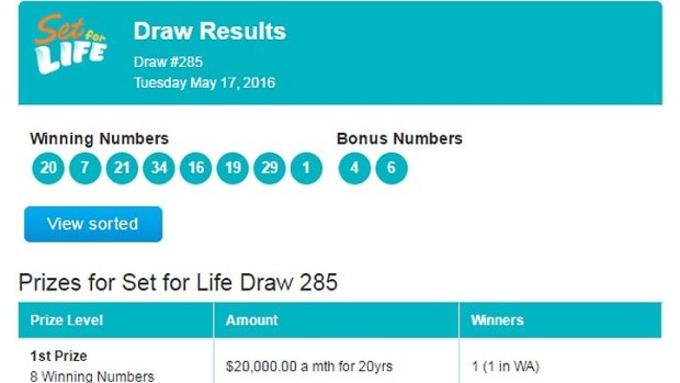 Set for life lotto results history on sale