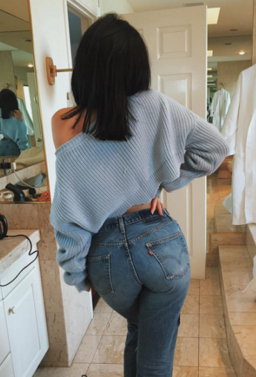 Levi s wedgie fit denim as modelled by Kylie Jenner is fashion s