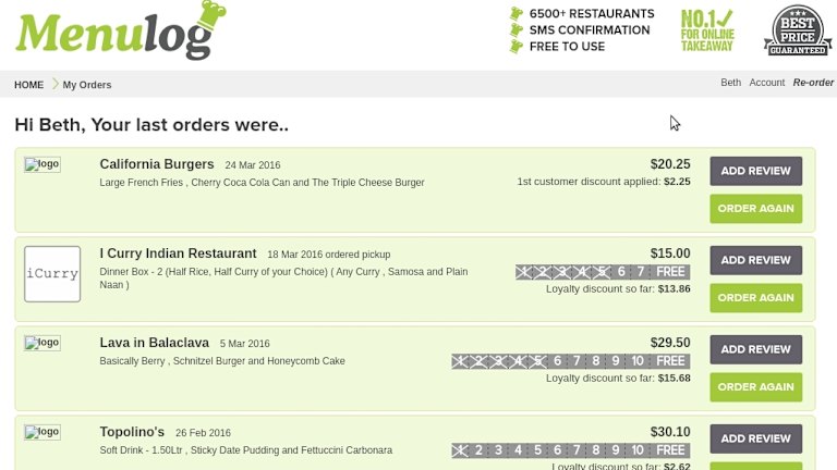 menulog new customer discount
