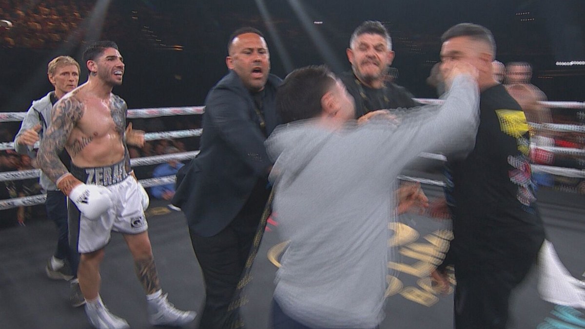 Zerafa's brother storms ring, punches rival trainer