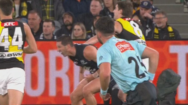 'Rib tickler' on Weitering has Tigers youngster facing ban