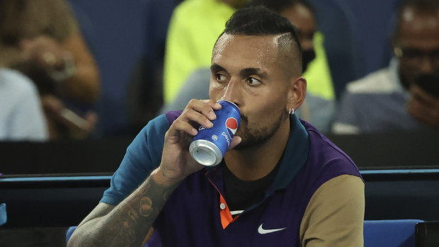 Nick Kyrgios drinks Pepsi v Dominic Thiem Australian Open 2021 news