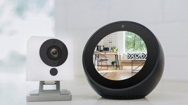Echo spot top wyze cam