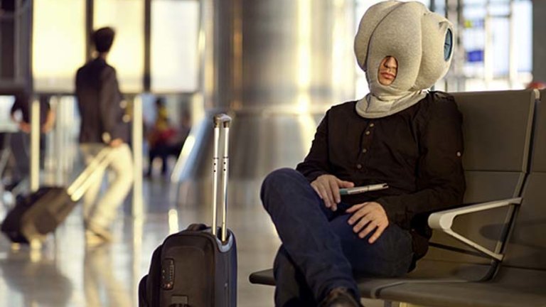 Dream Sling Travel pillow that claims to let you comfortably