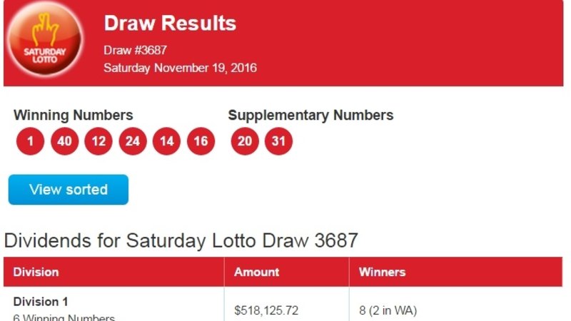 Two WA players win 500 00 each in Saturday Lotto