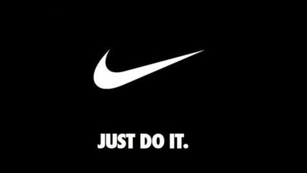Nike slogan hot sale and logo
