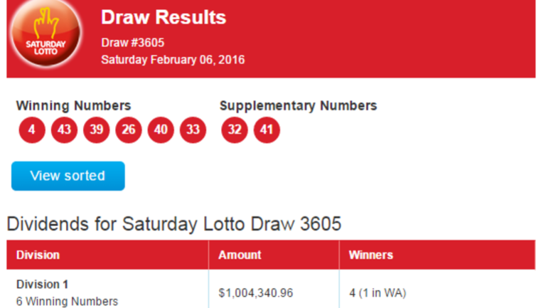 last saturday lotto winning numbers