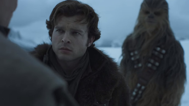 Alden Ehrenreich as young Han Solo.