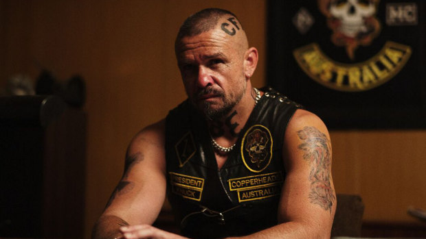 Matt Nable as gang leader Knuck in the bikie drama <i>1%</i>. 