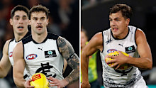 Carlton players Lachie Cowan and Wade Derksen.