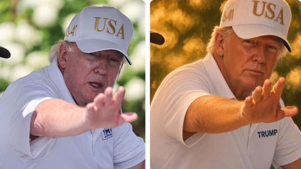 Trump edits photo of himself to look decades younger, slimmer