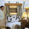 HRH Prince Andrew, The Duke of York, and HRH The Duchess of York officially opening John Flynn Place, Cloncurry, 4 October 1988. Image courtesy Queensland State Archives