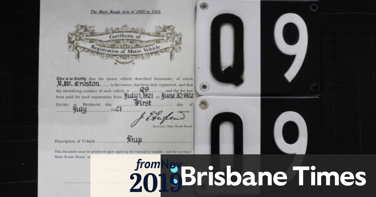 One Of The First Ever Queensland Rego Plates Sells For Record 363 000