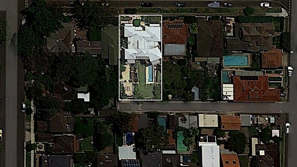 An aerial photograph of David Leyonhjelm's property.