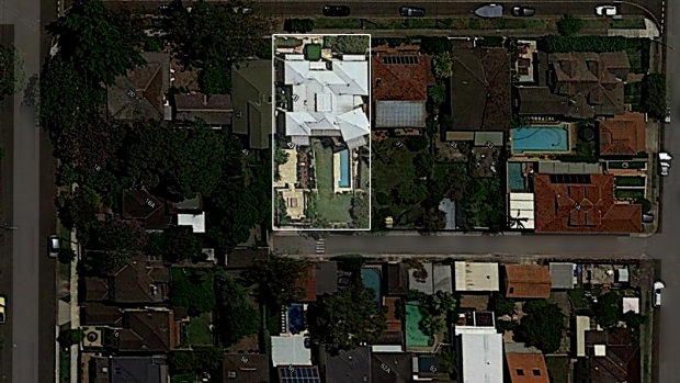 An aerial photograph of David Leyonhjelm's property.