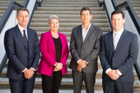 The original commissioner-assembled team of four City of Perth general managers of Chris Kopec, Anne Banks-McAllister, Jayson Miragliotta and Bill Parker.