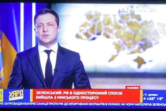 ‘We are not afraid. We won’t cede anything.’ Ukrainian President Zelensky.