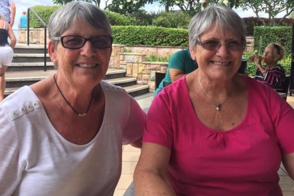 Carmel Haynes (right) with her twin sister, Rose Carroll, with whom she was inseparable. Carmel died during an unnecessary procedure at Orange Hospital in 2021.