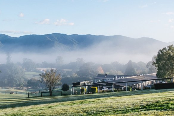Mountain views at The Lodge in Bellingen, home to The Three Blue Ducks.