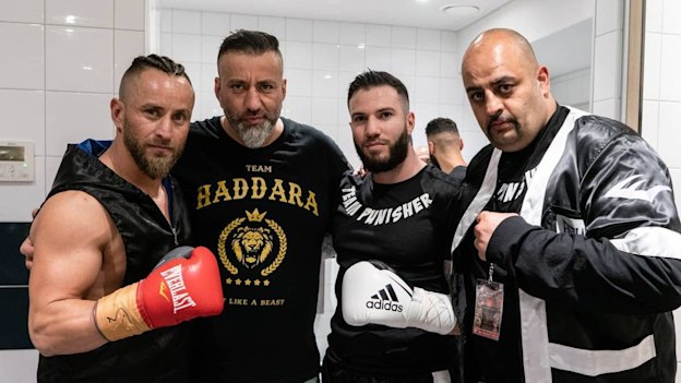 From left: Waleed Haddara, Fadi Haddara, Sam Abdulrahim and his trainer Pierre Karam.