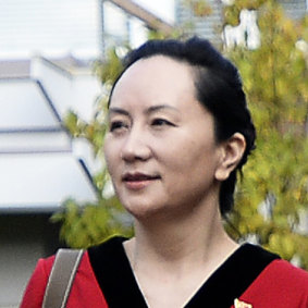 Meng Wanzhou leaves her Vancouver home for a court appearance.