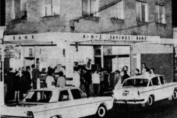 The outside of the ANZ branch involved in the robbery.