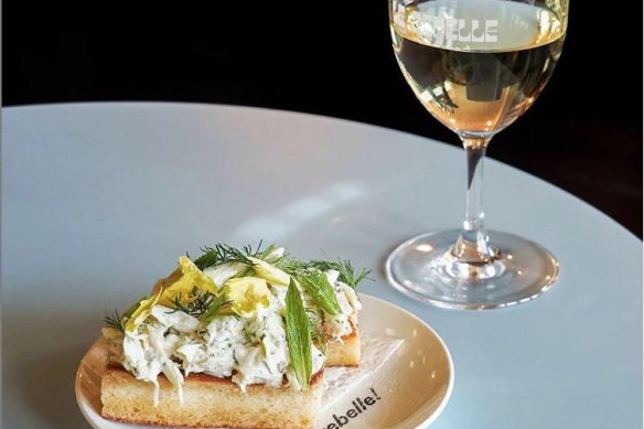 Le Rebelle’s signature crab toast.