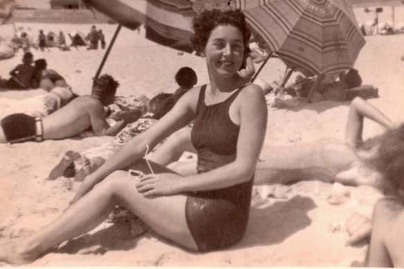 Bridget Grocke at Cottesloe Beach, age 21.