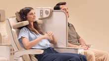Privacy screens are making their way into the premium economy cabin.