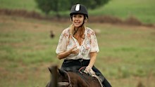 Catriona Rowntree swapped her sarong for a saddle and explored New Caledonia’s rugged interior on horseback on Getaway 2026.