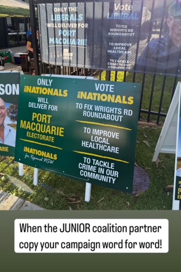 They may be in Coalition, but when it came to the Port Macquarie byelection, the gloves were off.