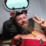 Lithuanian man Aurimas Mockus, who got into trouble in the Coral Sea as Tropical Cyclone Alfred bore down on Sunday, March 2, 2025.
