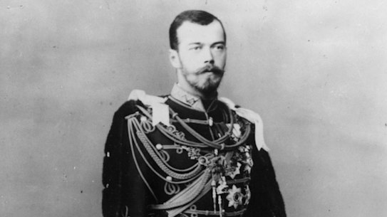 'The Russian Revolution' on the ABC Picture shows Nicholas II, Tsar of all the Russias.