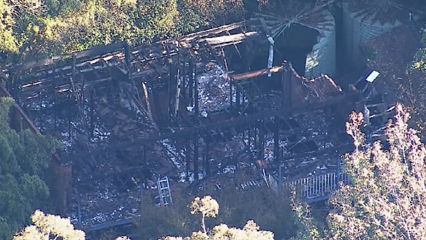 The fire tore through the home at 2am on Monday, and took two hours to control.