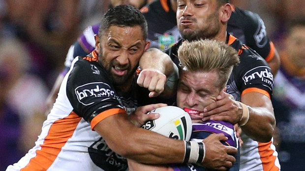 Still got it: Benji Marshall is staking a claim to retain the No.6 jersey with the Tigers.