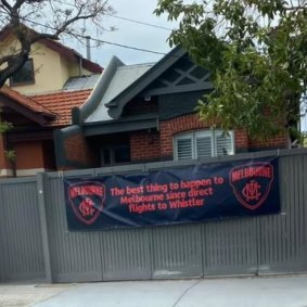 A sign in Melbourne this week poking fun at the upper crust stereotype.