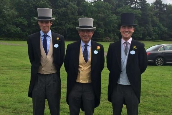 Trainers Harry, James and David Eustace in England.