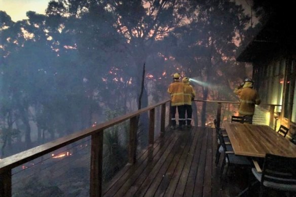 Firefighters spent the night battling the blaze in the popular South West holiday destination. 