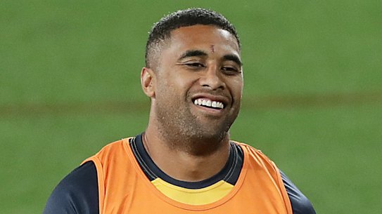 Michael Jennings at Eels training during the week.