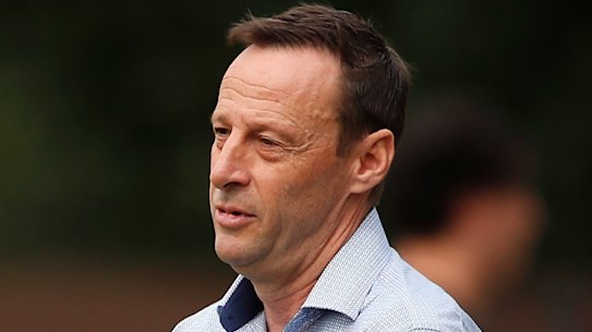 Collingwood chief executive Mark Anderson (right) has written to members about the club's eventuful trade period. 