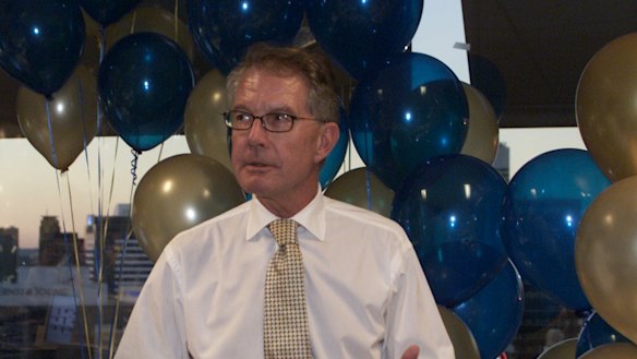 Ian Hicks at his retirement from Fairfax in 2001.