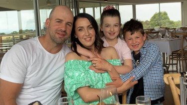 Melanie Comelli with her husband John Comelli, daughter Sophia Comelli, 9, and son Joe Comelli, 7. 