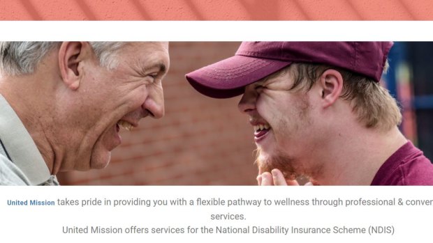 An image from the website of United Mission, one of three registered NDIS providers targeted by the six-month investigation for alleged fraud.