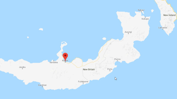An earthquake hit off Kimbe, Papua New Guinea, on Thursday.