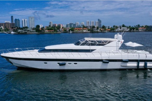 The XOXO Mangusta is being offered for sale by yachting agents in the US. 