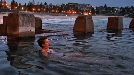 Cathy Wearne has returned to swim at Coogee's Ross Jones Memorial Pool, but can't wait to return to the nearby ladies-only baths. 